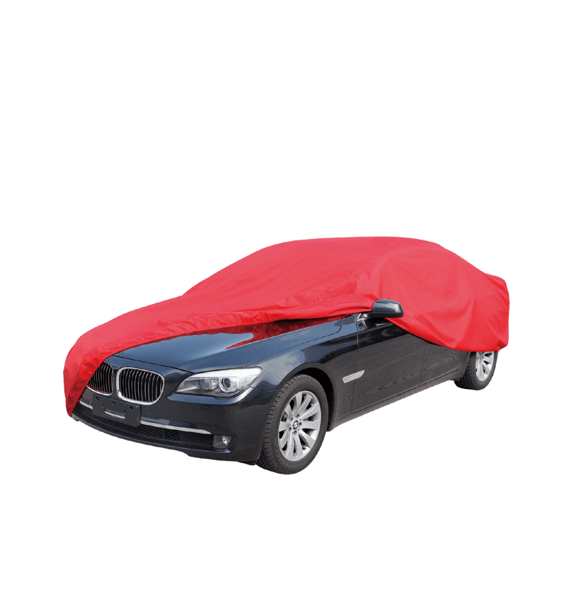 1206005 Red Strength Durability Polyester Sedan Cover