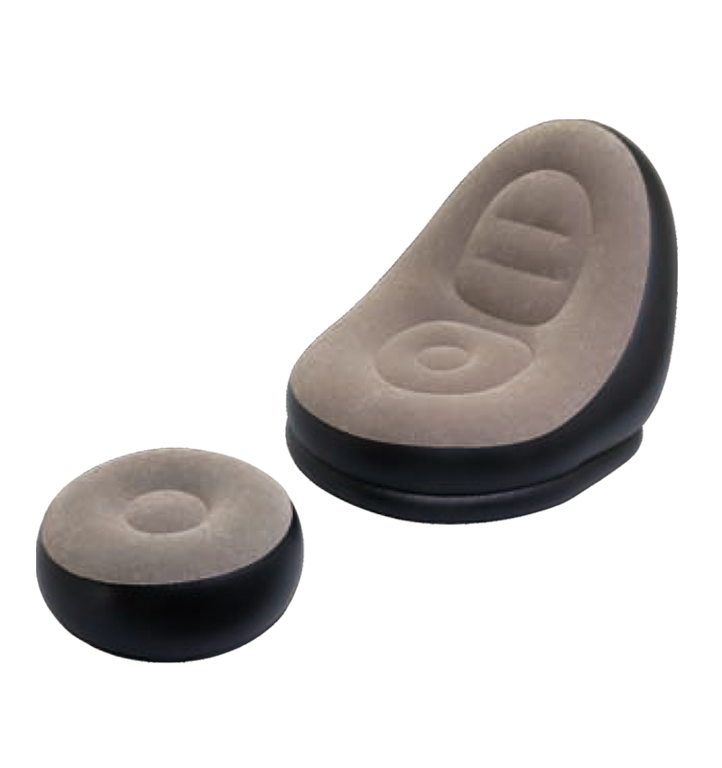 Multi-Purpose Inflatable Lounge Chair With Extra Footrest