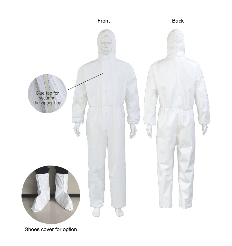 Ultralight, Durable, Pollution Resistant Disposable Protective Coveralls